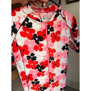 Coolibar floral swimsuit‎ surf suit youth L barracuda